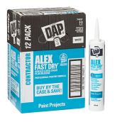 DAP Alex Fast Dry 300-ml White Silicone Acrylic Latex Caulk - 12-Pack