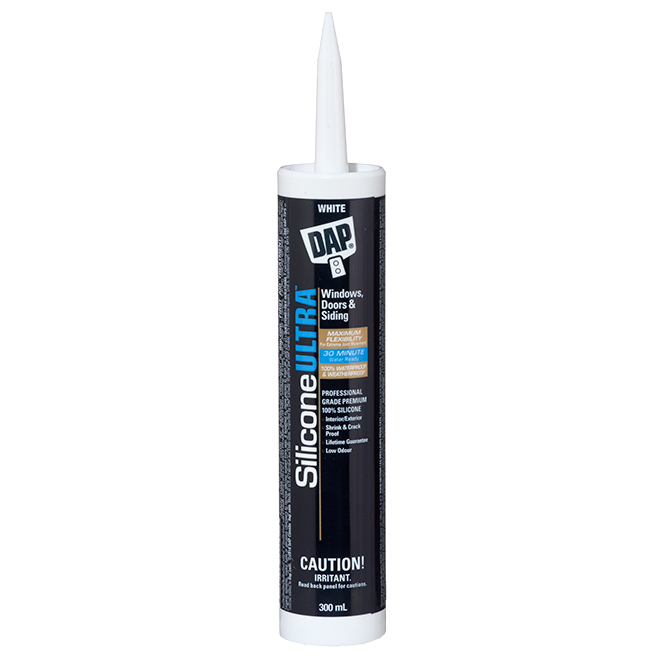 Dap Silicone Ultra Window and Door Sealant - White - For Indoor and Outdoor Use - 300 ml
