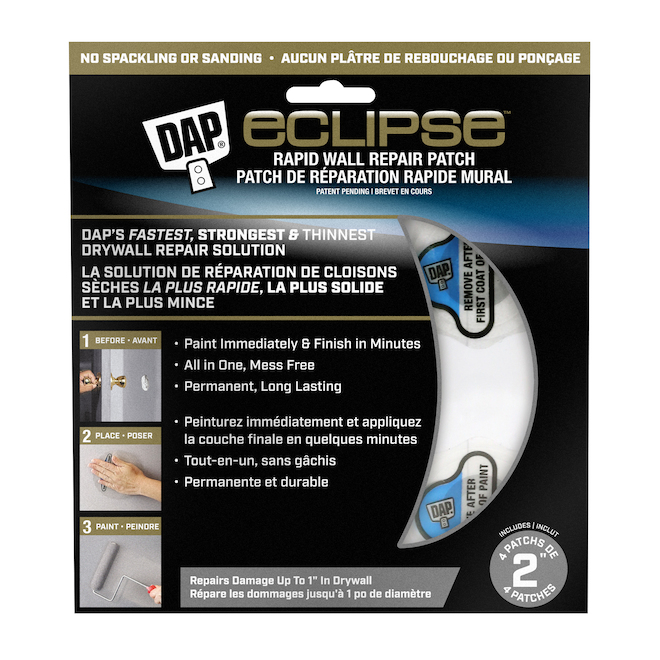 DAP Eclipse 6-in Permanent and Long Lasting Rapid Wall Repair Patch - 4/Pack