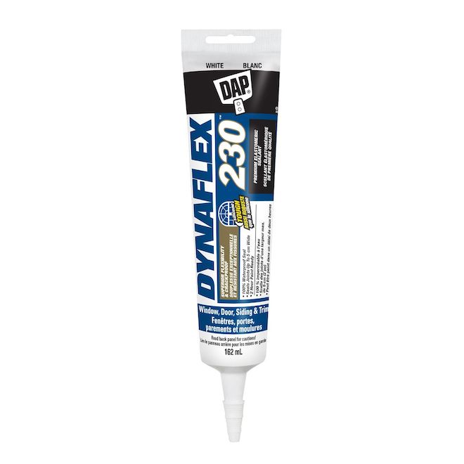 DAP Dynaflex 230 162-ml White Silicone Sealant for Doors and Windows