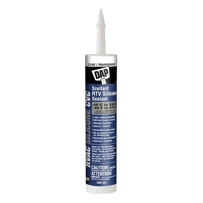 DAP HVAC 300-ml Clear Silicone Sealant for Extreme Temperature