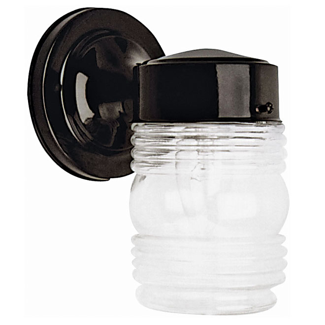 Jam Jar by Canarm 1-Pack 6-in H - Black Hardwired Medium base (E-26) Outdoor Wall Light