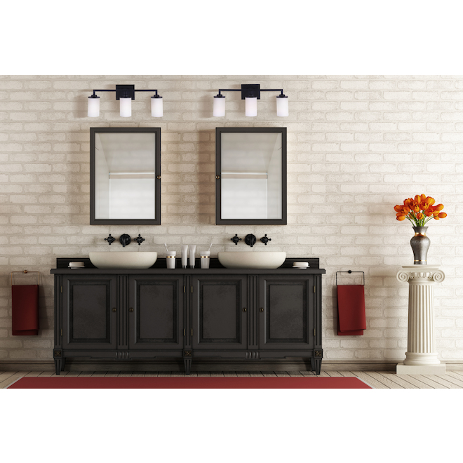 Bathroom Vanity 3-Light Fixture - 23" - Matte Black