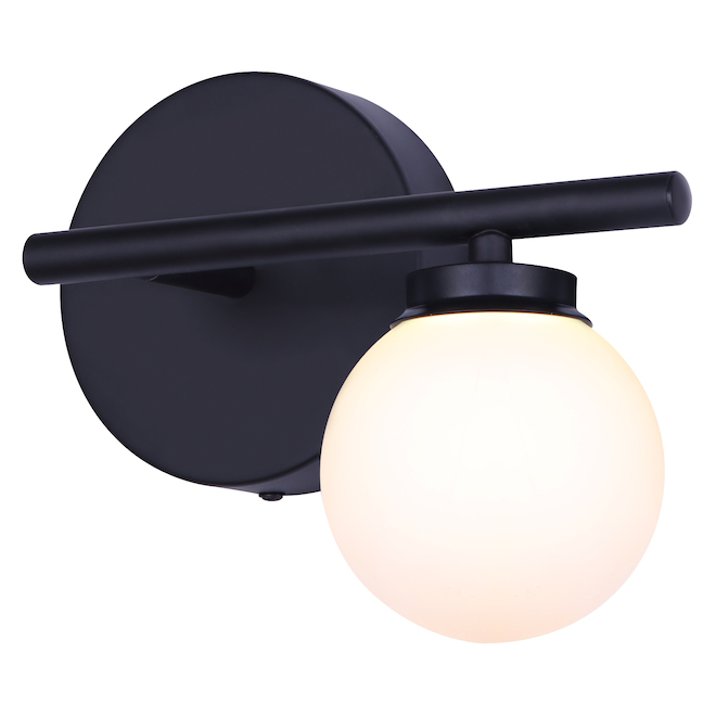 Canarm Poppy 10-in Matte Black Wall Sconce LED Light - 7 W