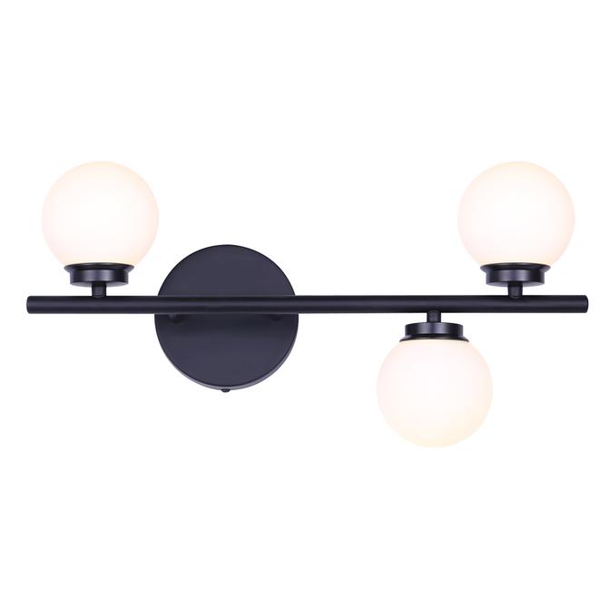 Bathroom Vanity 3 Light Fixture Black 19 Lvl176a03bk Rona