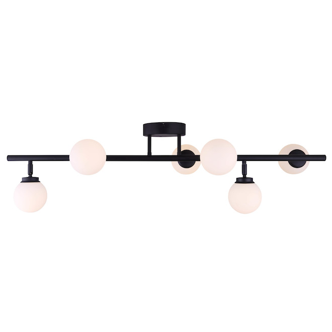 Rail d'éclairage Canarm(MD) à 7 lumières, Poppy, 29 W, noir