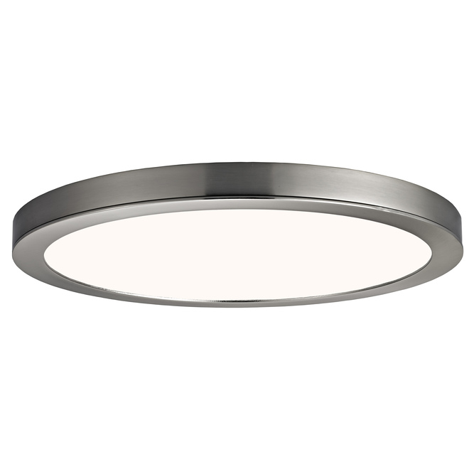 brushed nickel led round flush mount