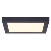 Canarm LED Flushmount Ceiling Light - Square - 15 W - 11-in - Metal/Acrylic - Matte Black