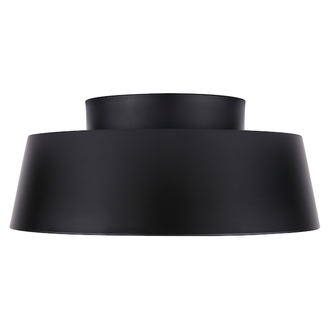 Plafonnier rond Adira par Canarm acrylique noir