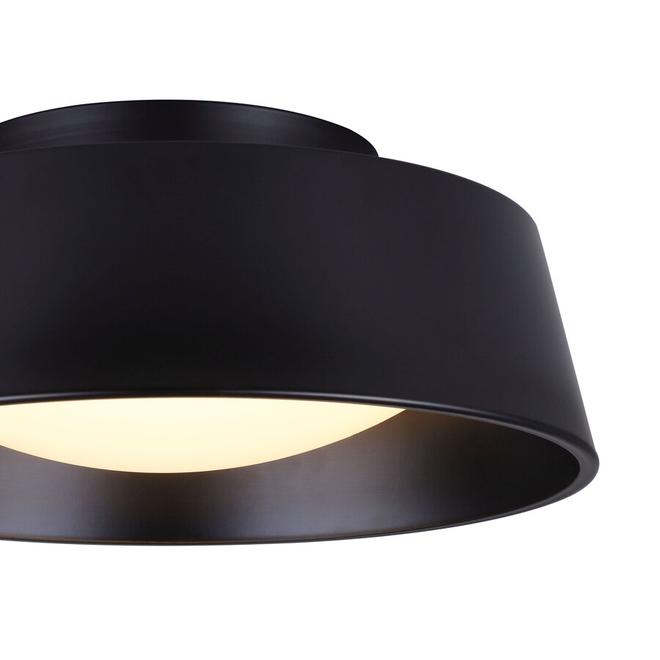 Plafonnier rond Adira par Canarm acrylique noir