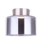 Plafonnier DEL Canarm Keon à verre miroir, 8,5 po, nickel brossé
