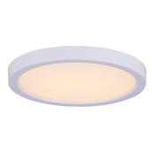 Canarm Flush Mount Ceiling Light - Integrated LED - 15 W - 7-in - Metal/Acrylic - White