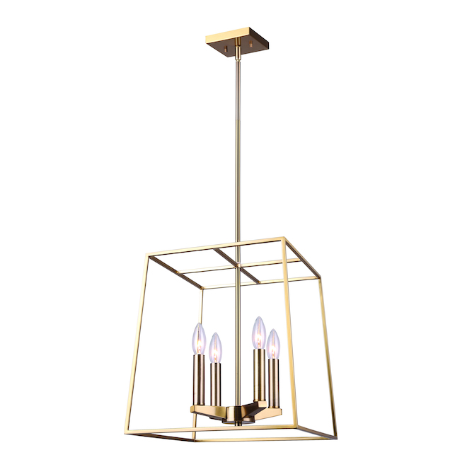 Canarm Coco 4-Light Gold Cage Chandelier