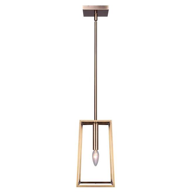 Canarm Coco 1-Light Gold Geometric Pendant Light