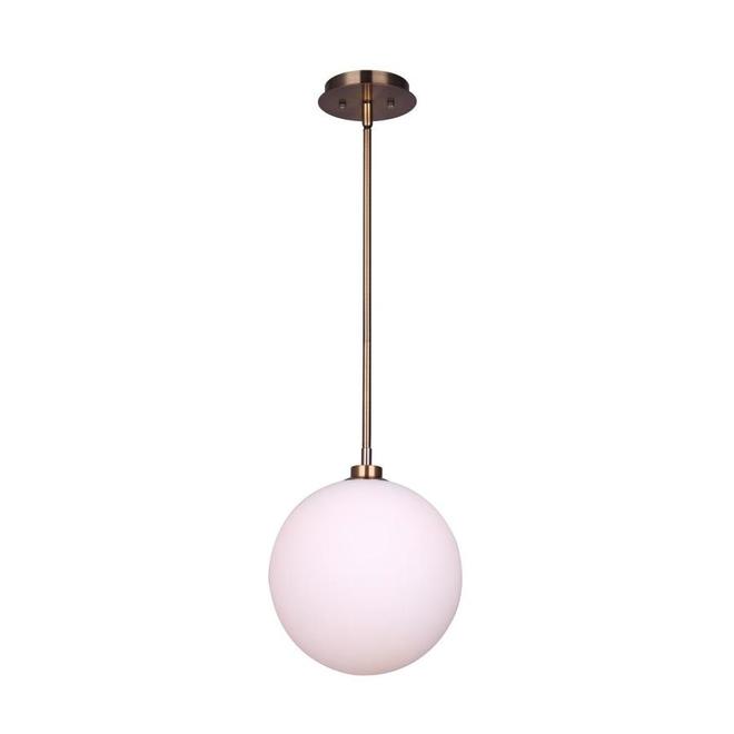 Suspension Simone par Canarm style moderne or globe opale