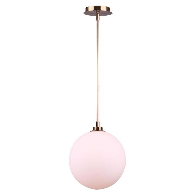 Suspension Simone par Canarm style moderne or globe opale