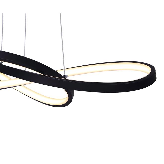 Canarm Nero 1-Light Matte Black Contemporary Integrated LED Chandelier
