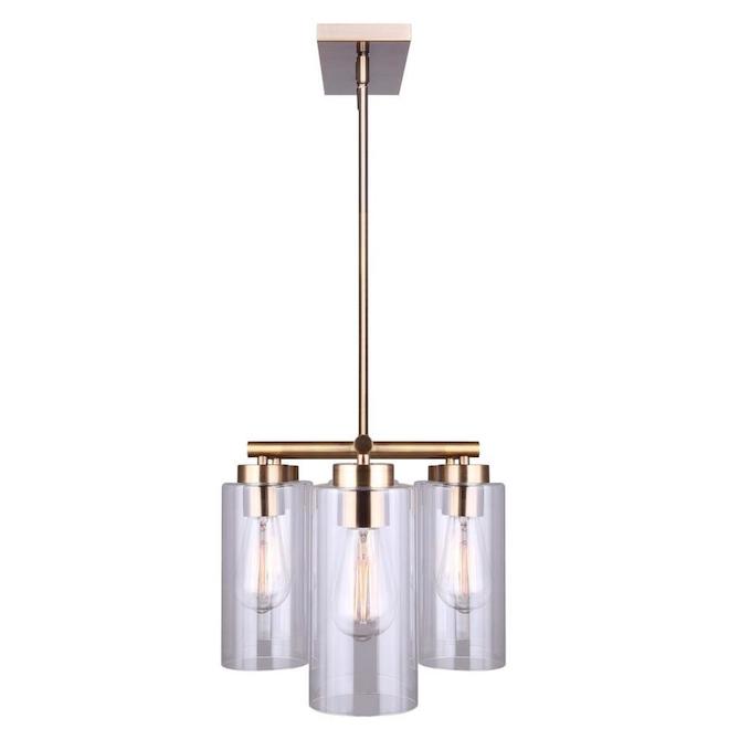 Lustre à 6 lumières Jett de Canarm avec verre clair, style moderne, or