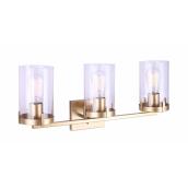 Canarm Cara 25.25-in 3-Light Gold Modern/Contemporary Wall Sconce