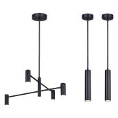 Demi Pro to Go Set of 3 LED Pendant Lights in Matte Black