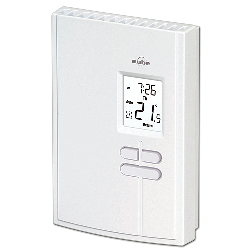 Thermostat programmable électronique Aube, 2500 W, blanc