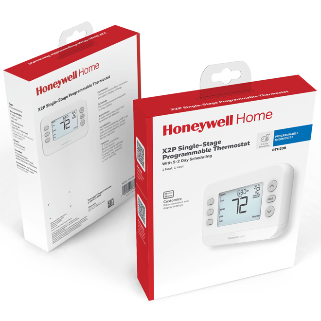 Honeywell Home Programmable Thermostat Single-Stage Battery