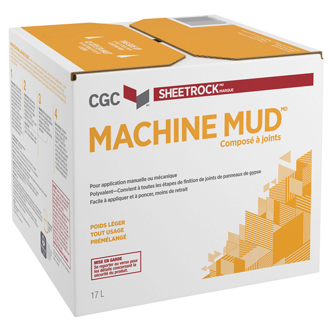 Composé à joints pour cloisons sèches Sheetrock Machine Mud de CGC, 20 kg, prémélangé, tout usage