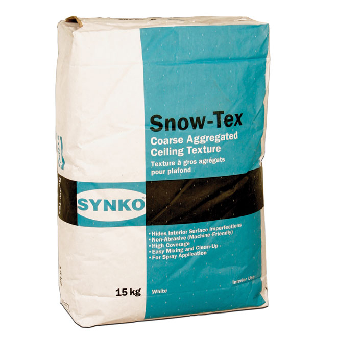 Synko Snow-Tex Ceiling Texture Spray - Water Based - 15-kg - White