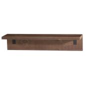 Northwood Collection Floating Wall Shelf - Wooden - L-Shape - Chestnut - 24-in W x 6-in H x 6-in T