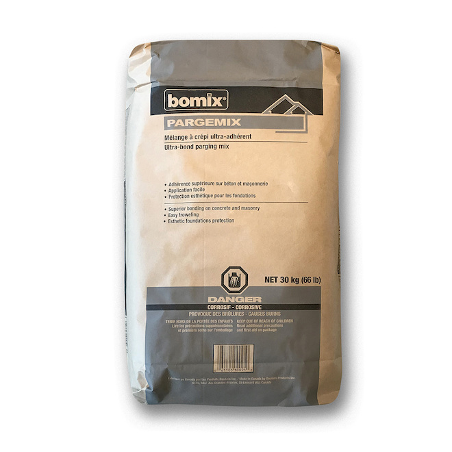Bomix Pargemix Ultra-Bond Parging Mix - Grey - 30-kg
