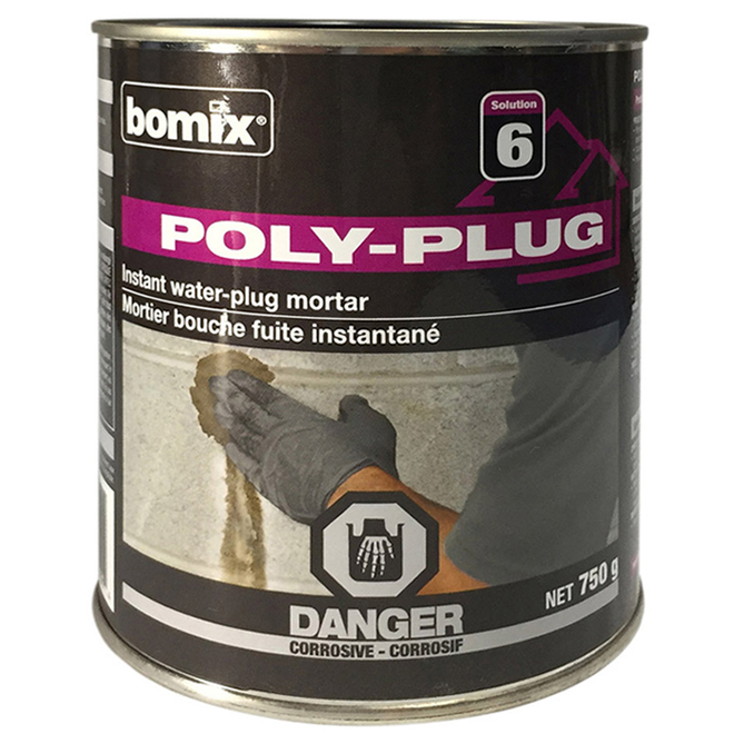 Bomix Poly-Plug Instant Patching Mortar - 1.7-lb - Grey