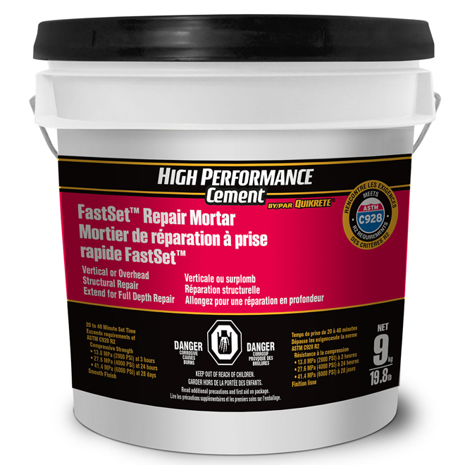 Quikrete High Performance Cement FastSet Repair Mortar - 9-kg