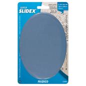 Patins de glissement Super Slidex ovales de Madico, gris, 4 par paquet, 5 3/4 po e large x 8 1/8 po de long