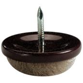 Carpet-Base Nail-On Glides - Round - Grey - 1" - 4/Pk