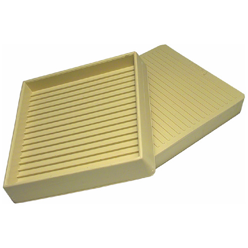 Madico Square Caster Cups - Rubber - Beige - 3 25/64-in L x 3 25/64-in W