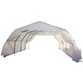 Project Source 18 x 20-Ft Canvas Car Shelter Steel Frame Waterproof Polyethylene Fabric Cover