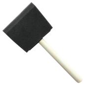 Facto Foam Brush - Polyester - Wooden Handle - 3-in W