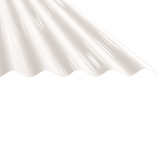 Tuftex SeaCoaster 2.2-ft x 8-ft Corrugated White PVC Plastic Roof Panel Tuftex SeaCoaster 2.2-ft x 8-ft Corrugated White PVC Plastic Roof Panel