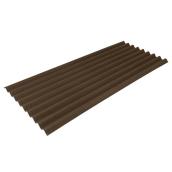 Panneau à toiture Ondura Premium9, 34,5 po x 79 po, asphalte, brun