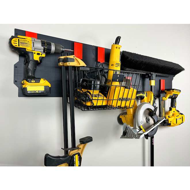 Gator Magnetics Wall Panel for Storage in Steel 16.8 x 12-in - Black