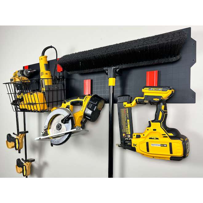 Gator Magnetics Wall Panel for Storage in Steel 16.8 x 12-in - Black