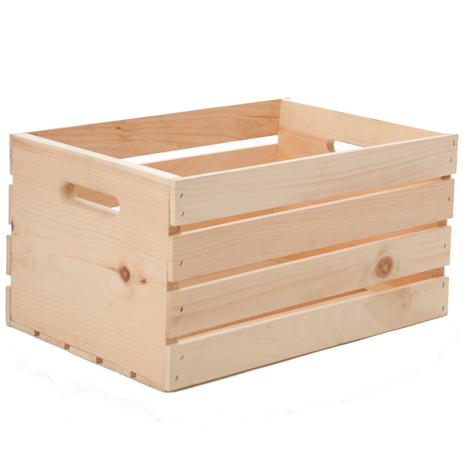 Adwood Wood Storage Box - Pine - 17.5" x 12.5" x 9.5"