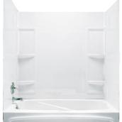 Technoform Monaco Tub Shower Surround - 5-Pieces - Polystyrene - White - 60-in x 32-in x 59-in