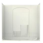 Technoform Mystic Tub Shower Surround - 3-Pieces - Polystyrene - White - 60-in x 32-in x 59-in