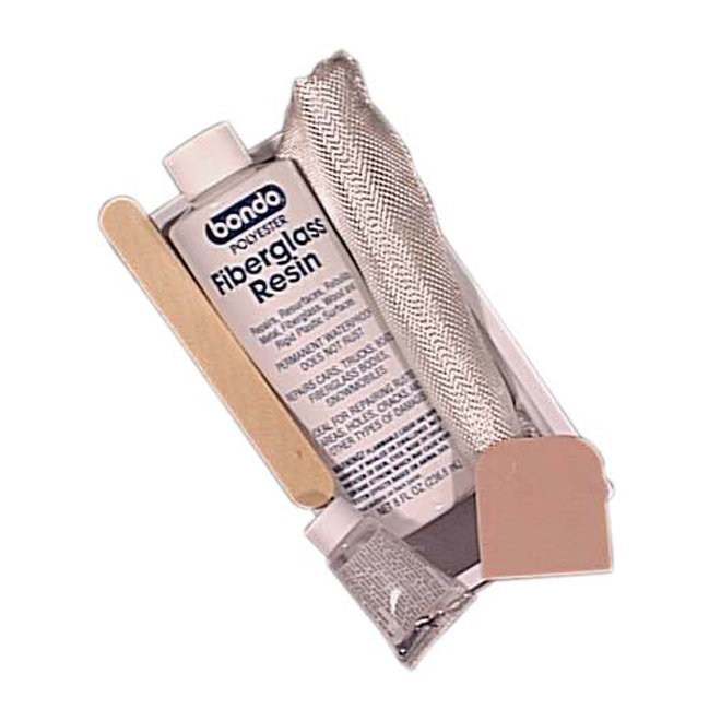 Image of Bondo | 3M Bondo Fiberglass Resin Repair Kit - Waterproof - Non-Shrinking Polyester - Trouble-Free Use, 6-Piece | Rona