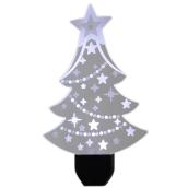 Ensemble de 3 piquets illuminés en forme de sapin, blanc pur