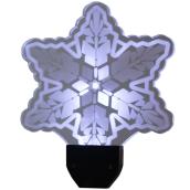 Ensemble de 3 piquets illuminés en forme de flocon, blanc pur