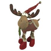 Renne des Fêtes en peluche, polyester, 64