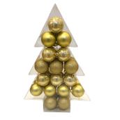 Christmas Ball Ornaments - Chill Factor Collection - Gold - 34/Pack