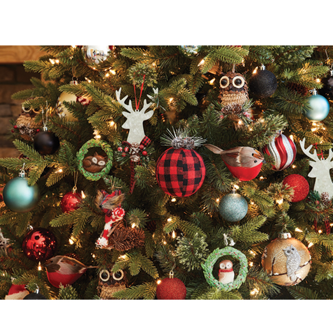 Holiday Living Christmas Balls - Friendly Forest - Mint - 34/Pack